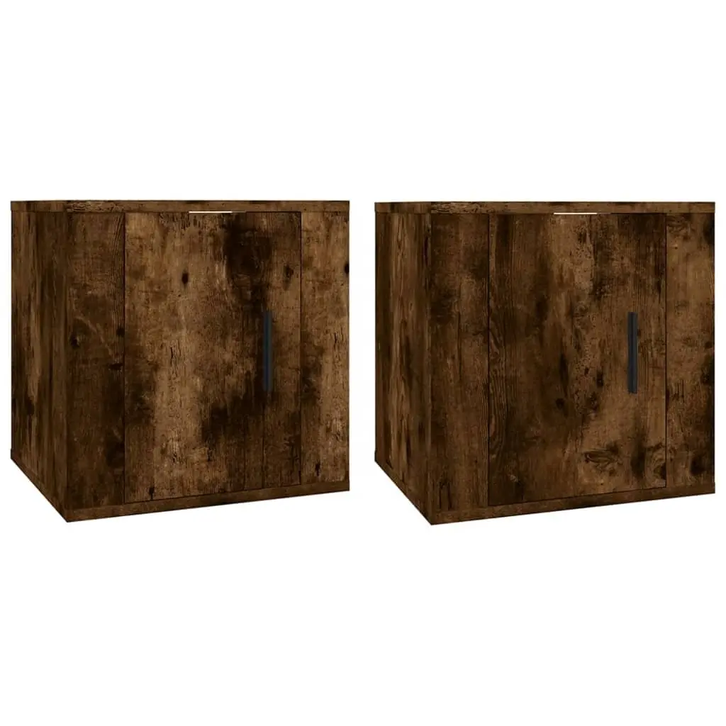 Smoked Oak Floating TV Cabinet with Ample Storage