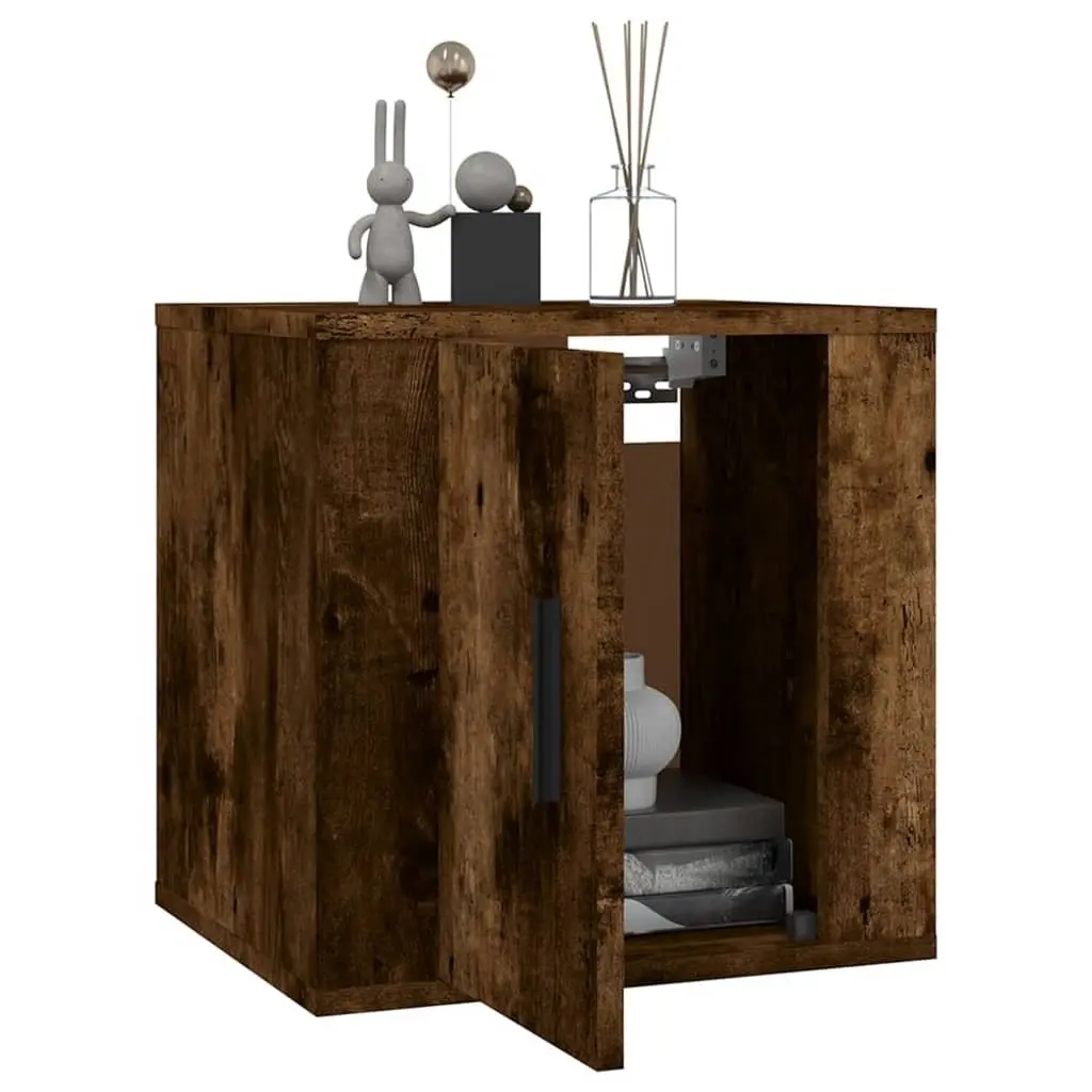 Smoked Oak Floating TV Cabinet with Ample Storage