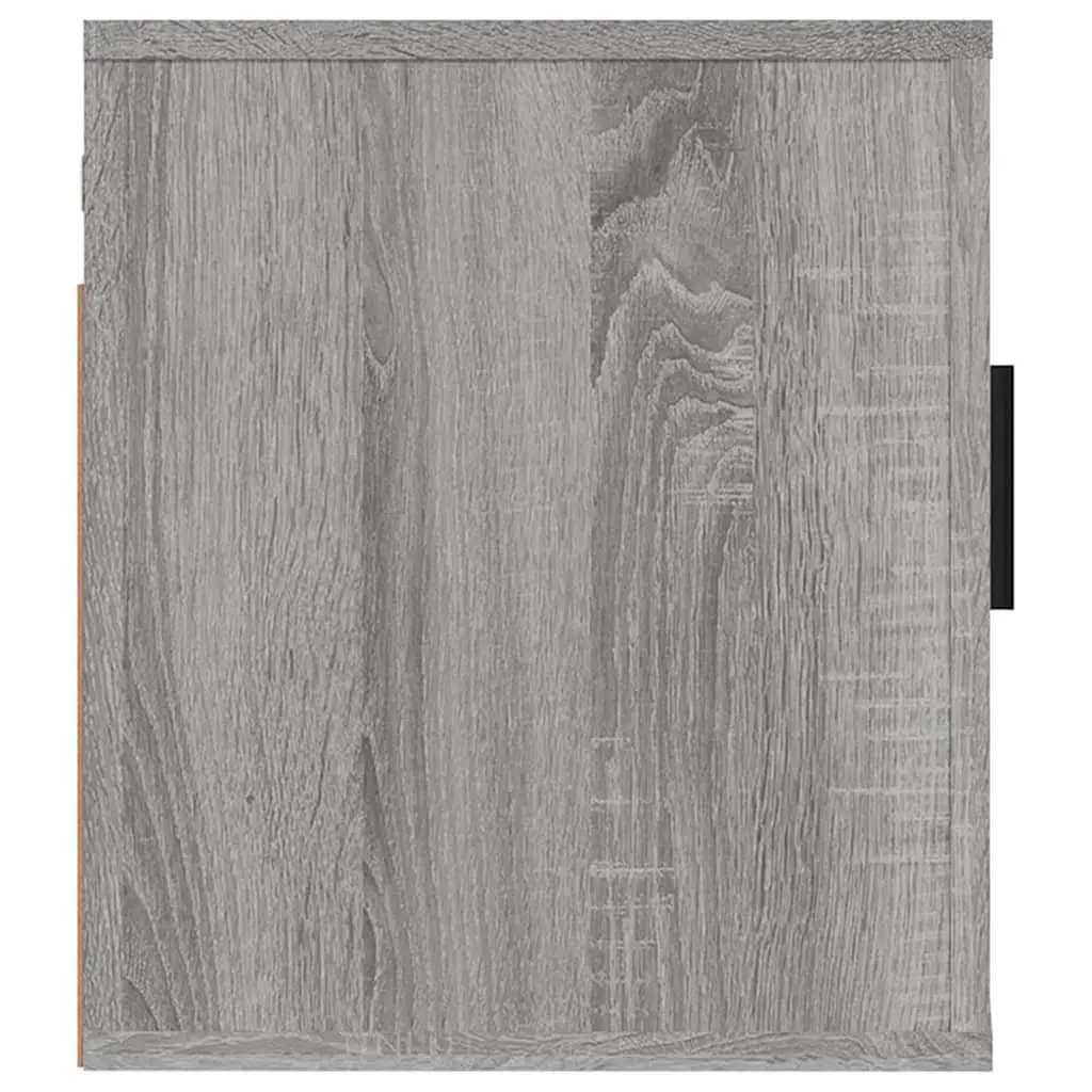 Grey Wall-Mounted TV Cabinet with Storage Unit