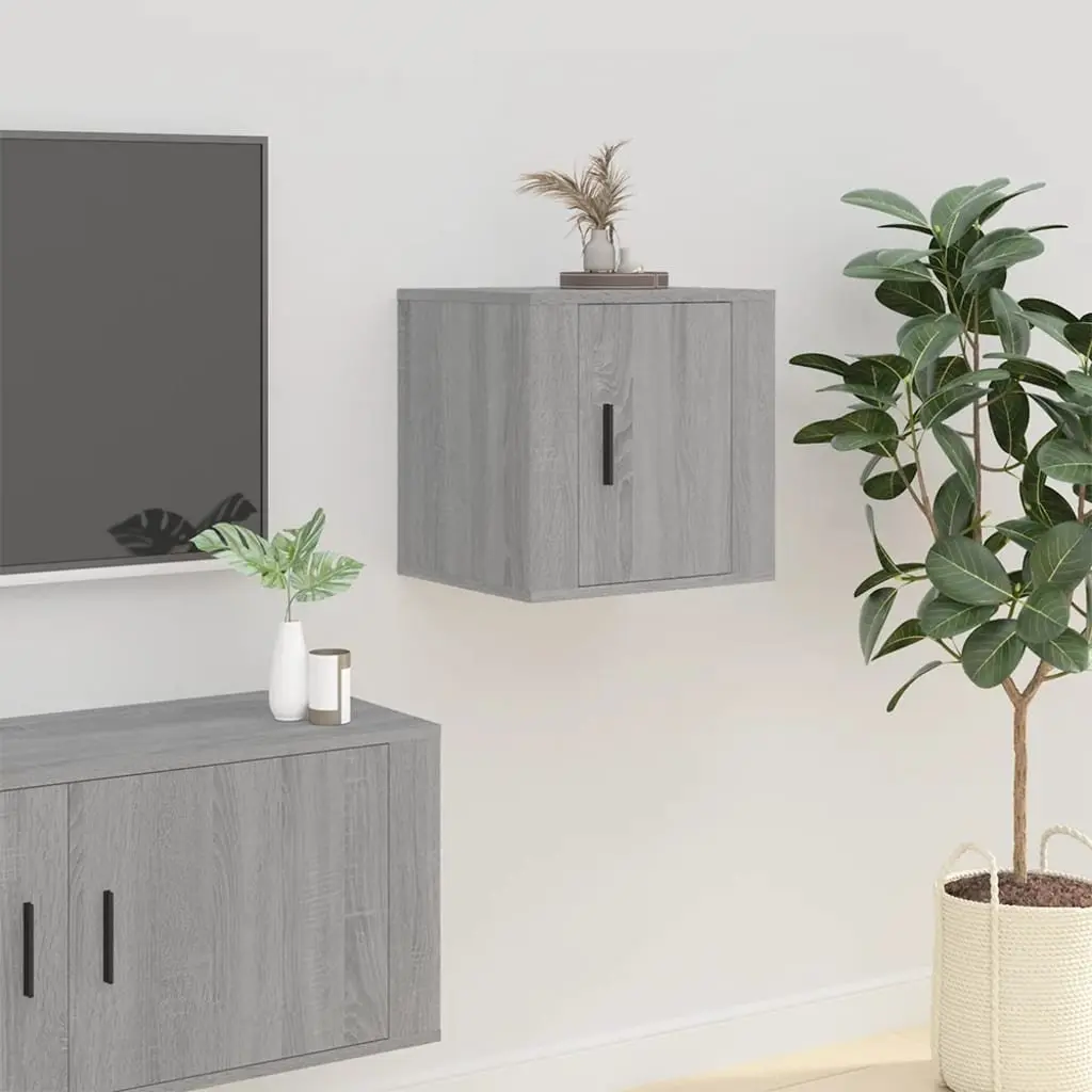 Wall Mounted TV Cabinet Engineered Wood 40x34.5x40cm Grey