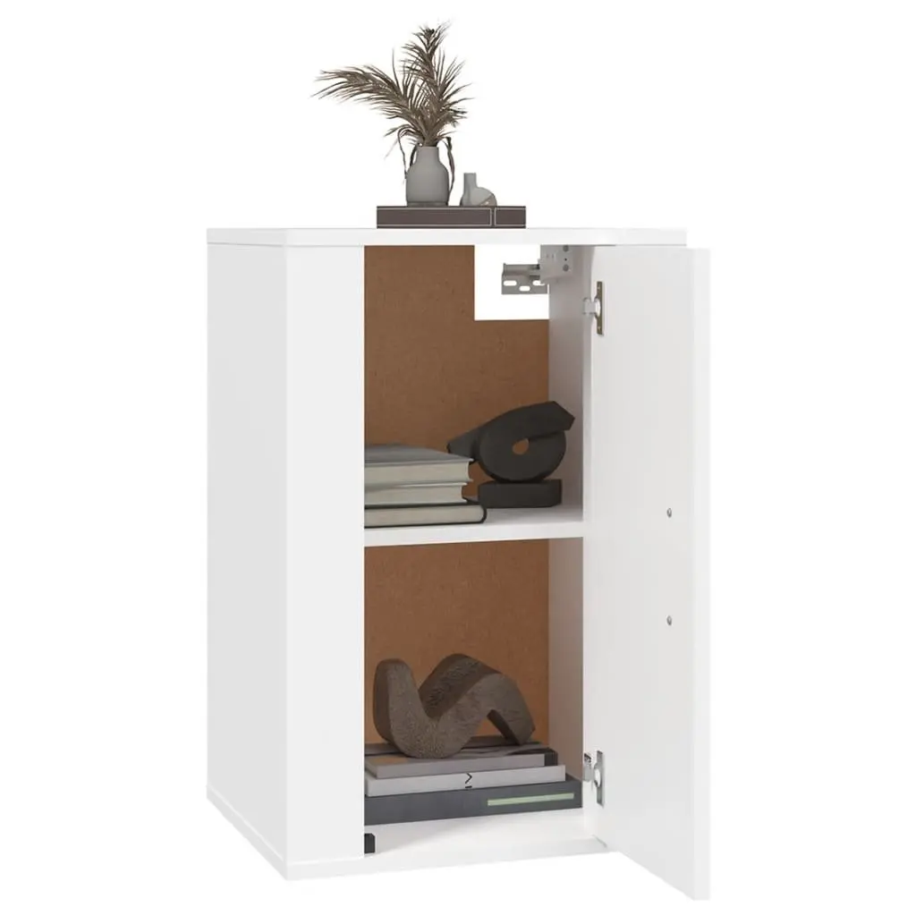 Wall Mounted TV Cabinet Engineered Wood 40x34.5x60 cm White Storage Unit