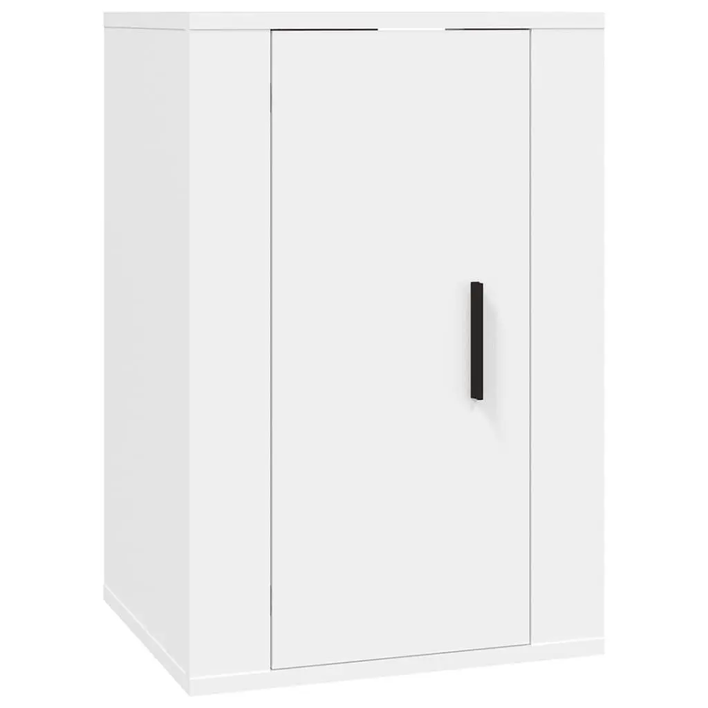 Wall Mounted TV Cabinet Engineered Wood 40x34.5x60 cm White Storage Unit