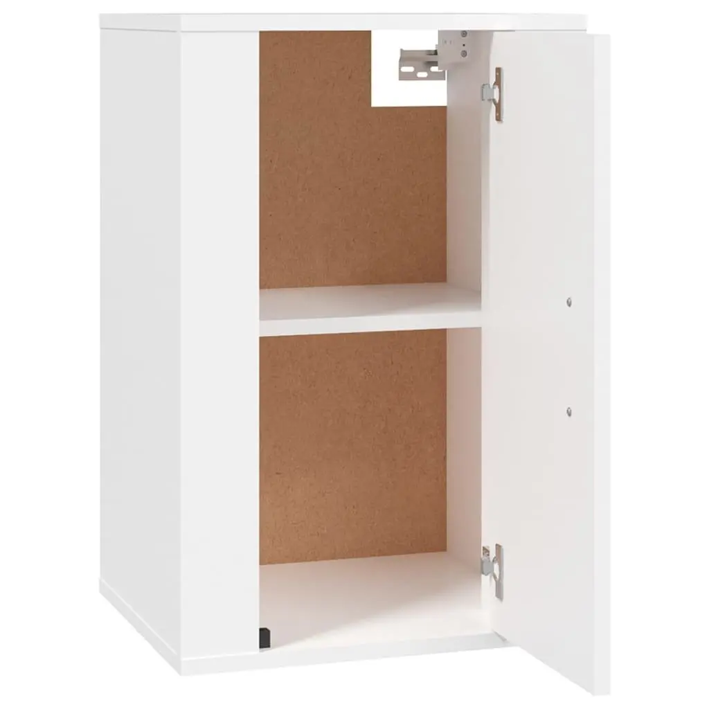 Wall Mounted TV Cabinet Engineered Wood 40x34.5x60 cm White Storage Unit