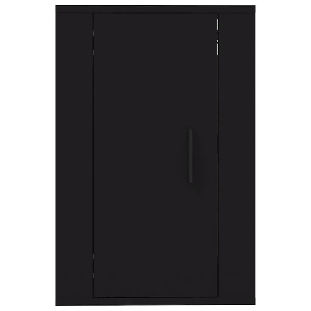 Wall Mounted TV Cabinet Engineered Wood 40 x 34.5 x 60 cm Black 2 Piece