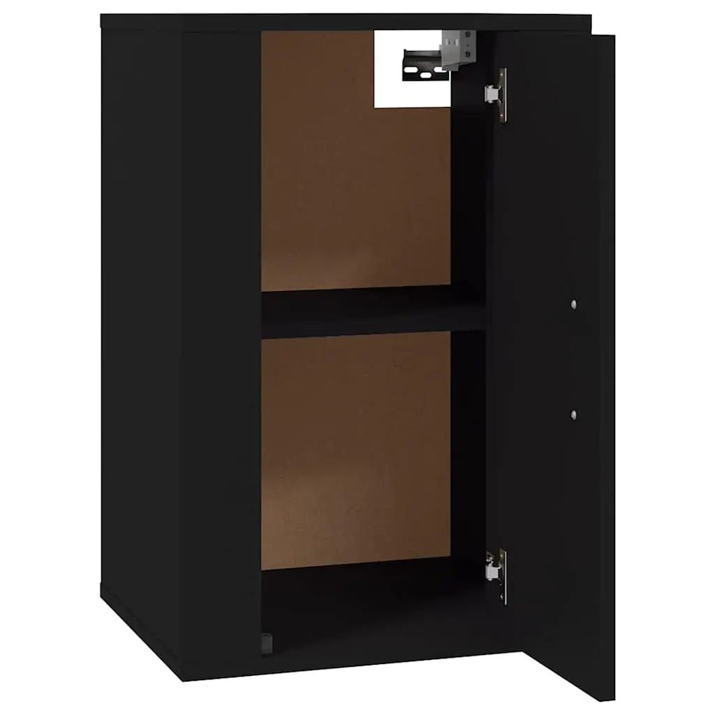 Wall Mounted TV Cabinet Engineered Wood 40 x 34.5 x 60 cm Black 2 Piece
