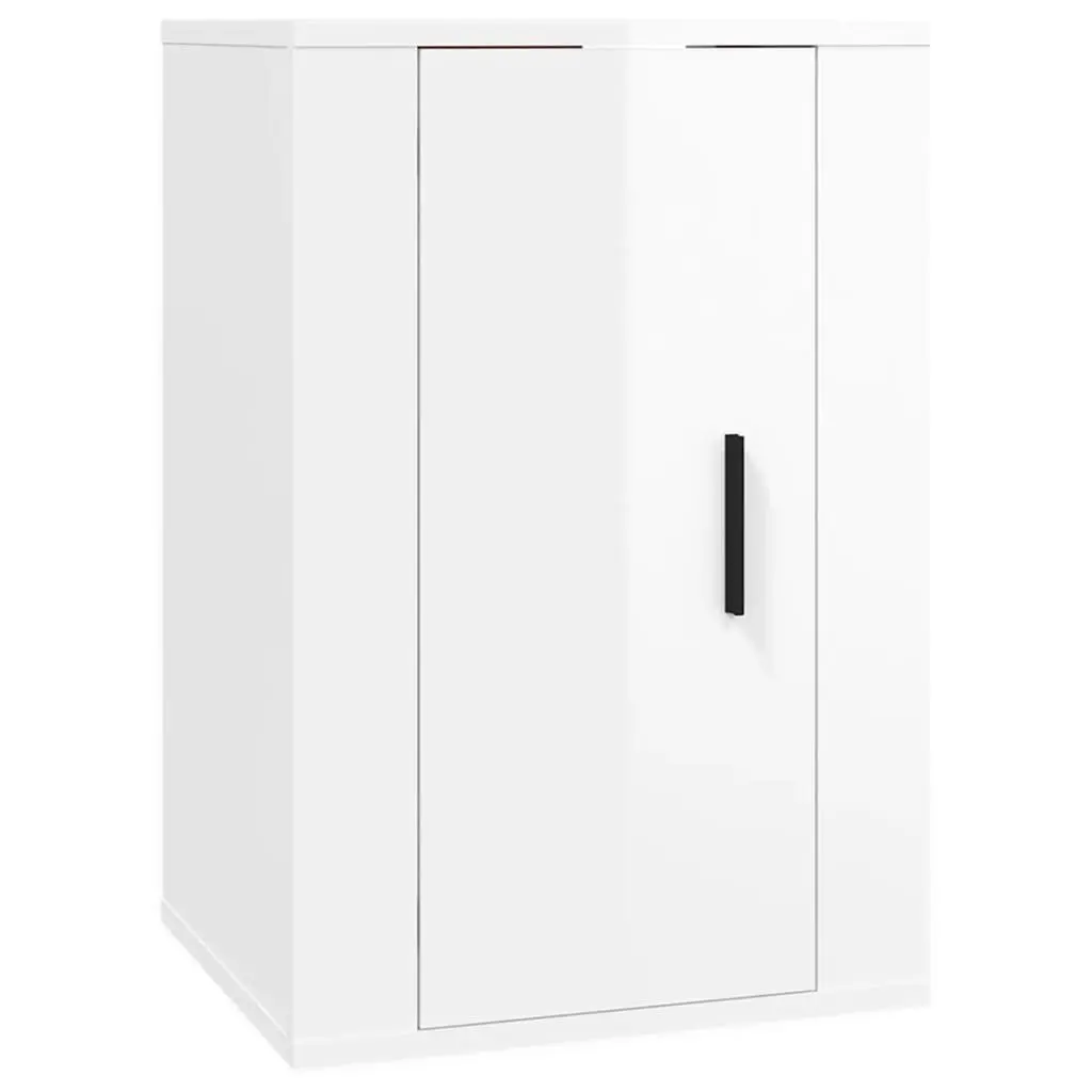 High Gloss White Wall Mounted TV Cabinet for Storage