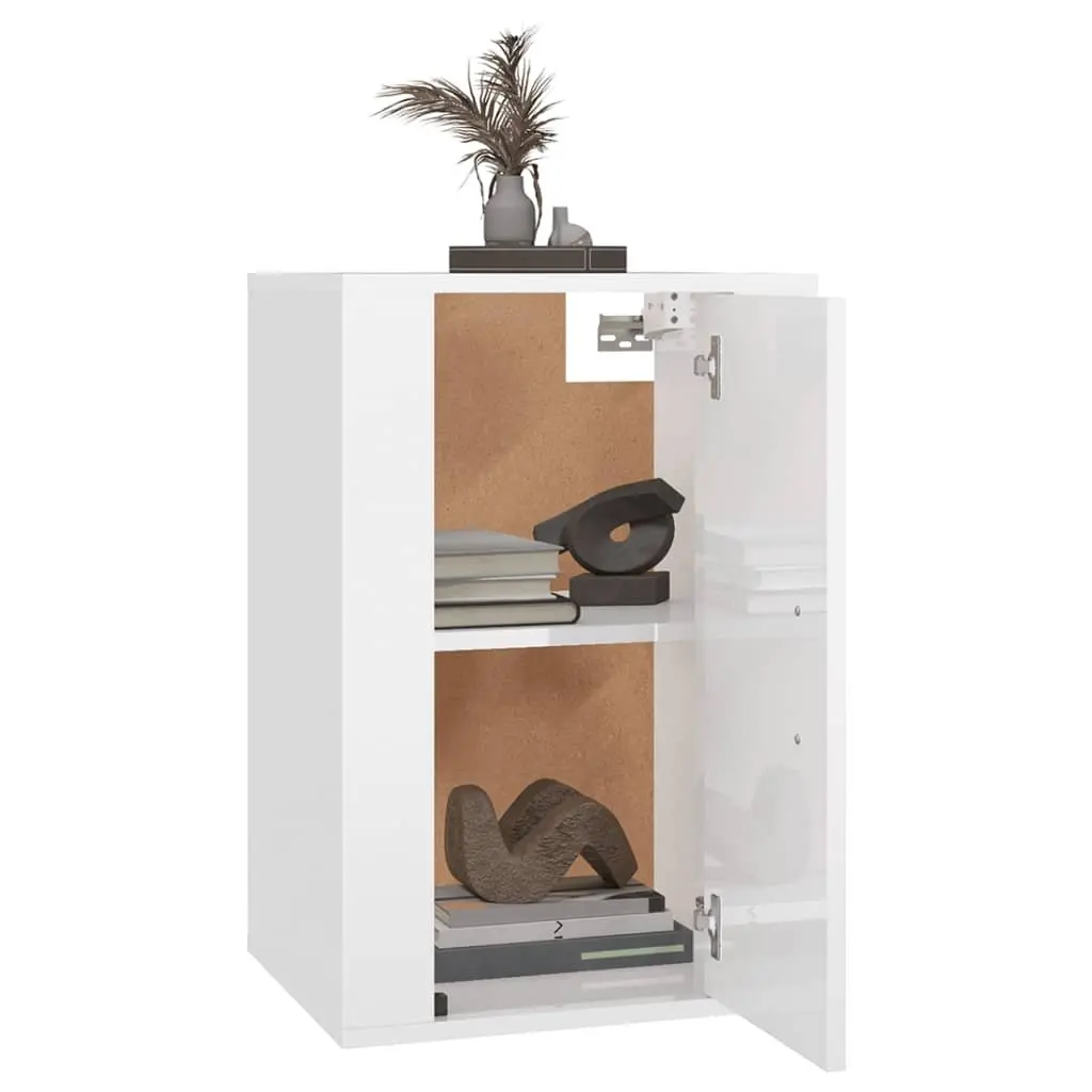 High Gloss White Wall Mounted TV Cabinet for Storage