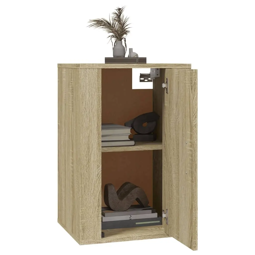 Brown Wall Mounted TV Cabinet with Storage