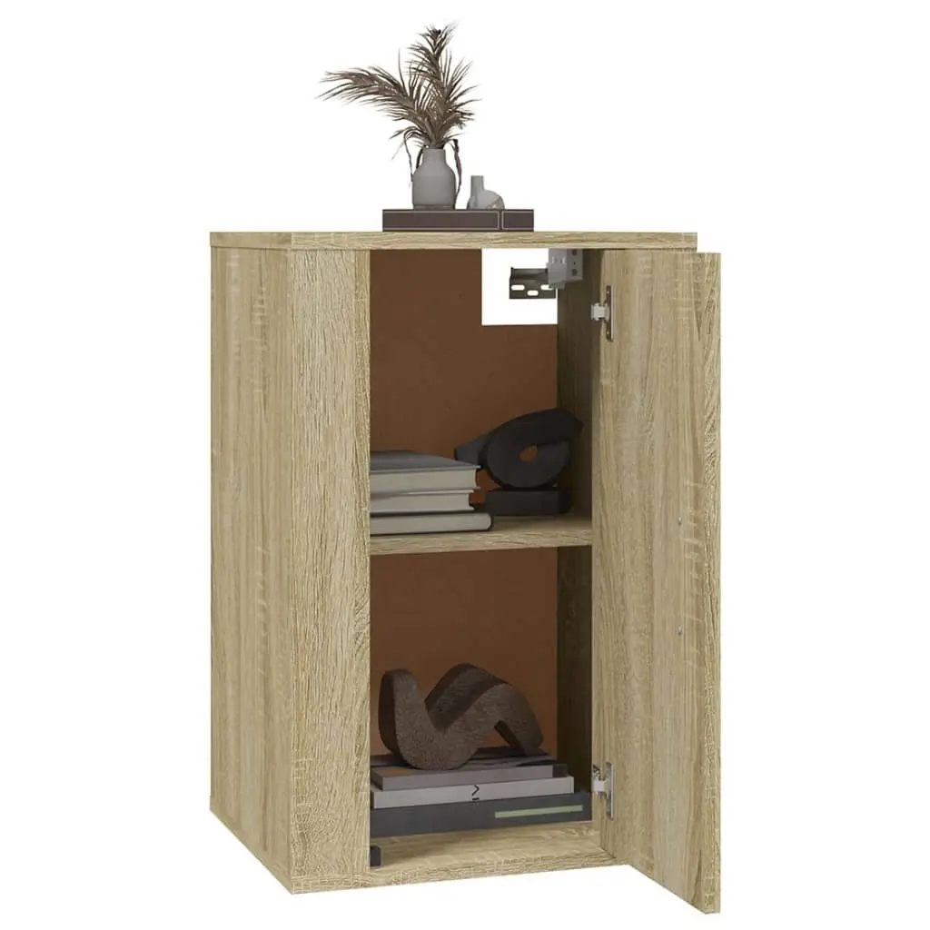 Wall Mounted TV Cabinet Engineered Wood Sonoma Oak 2 Pieces