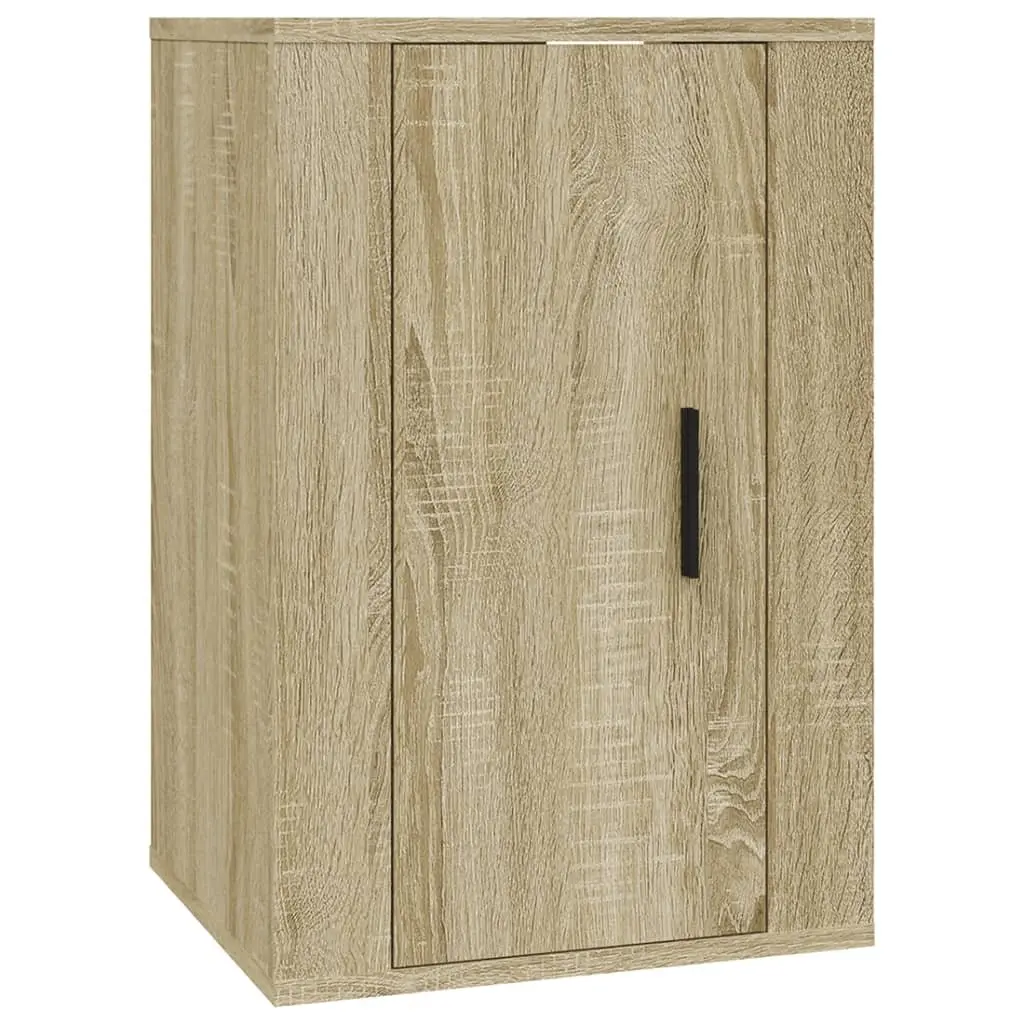 Wall Mounted TV Cabinet Engineered Wood Sonoma Oak 2 Pieces
