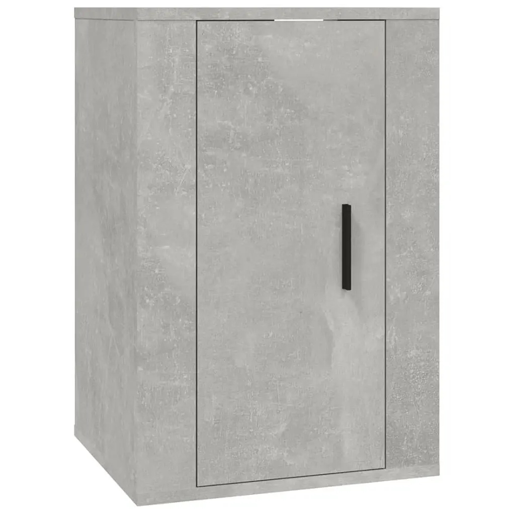 Grey Wall Mounted TV Cabinet for Media Storage