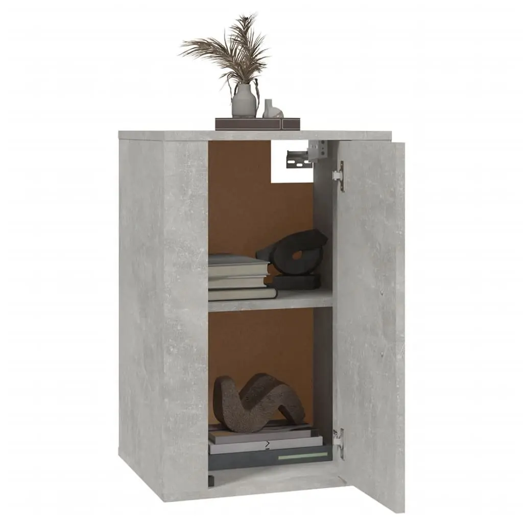 Grey Wall Mounted TV Cabinet for Media Storage