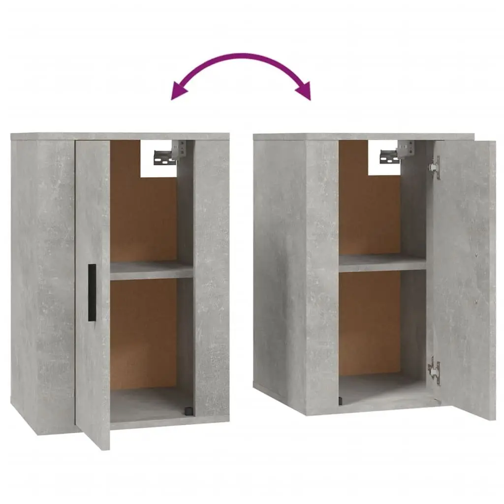 Grey Wall Mounted TV Cabinet for Media Storage