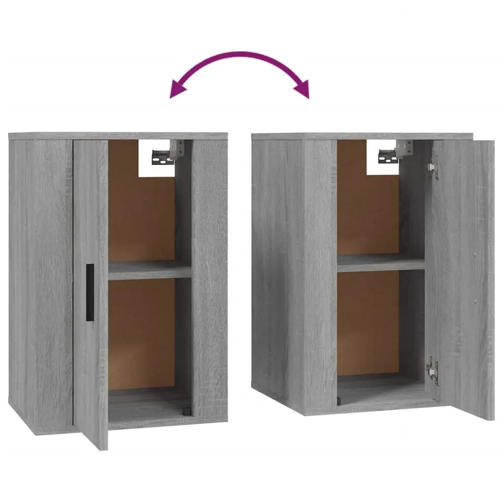 Wall Mounted TV Cabinet Engineered Wood 40 x 34.5 x 60 cm Grey