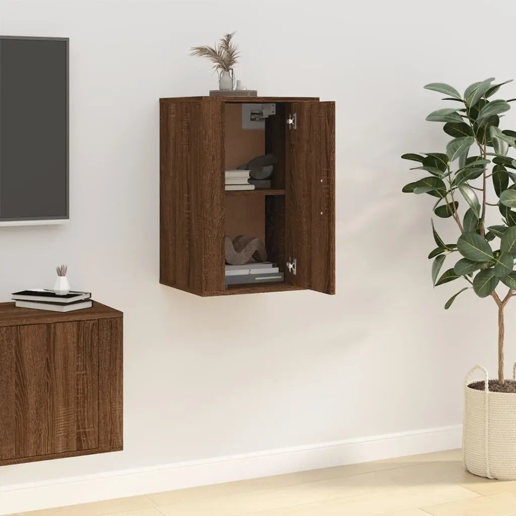 TV Cabinet Engineered Wood 40x34.5x60 cm Brown Oak