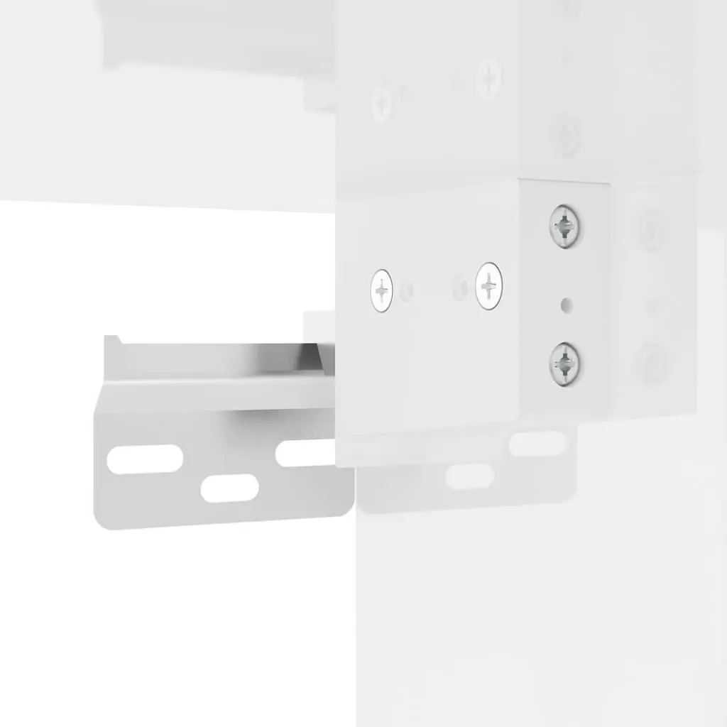Wall Mounted TV Cabinet in White High Gloss