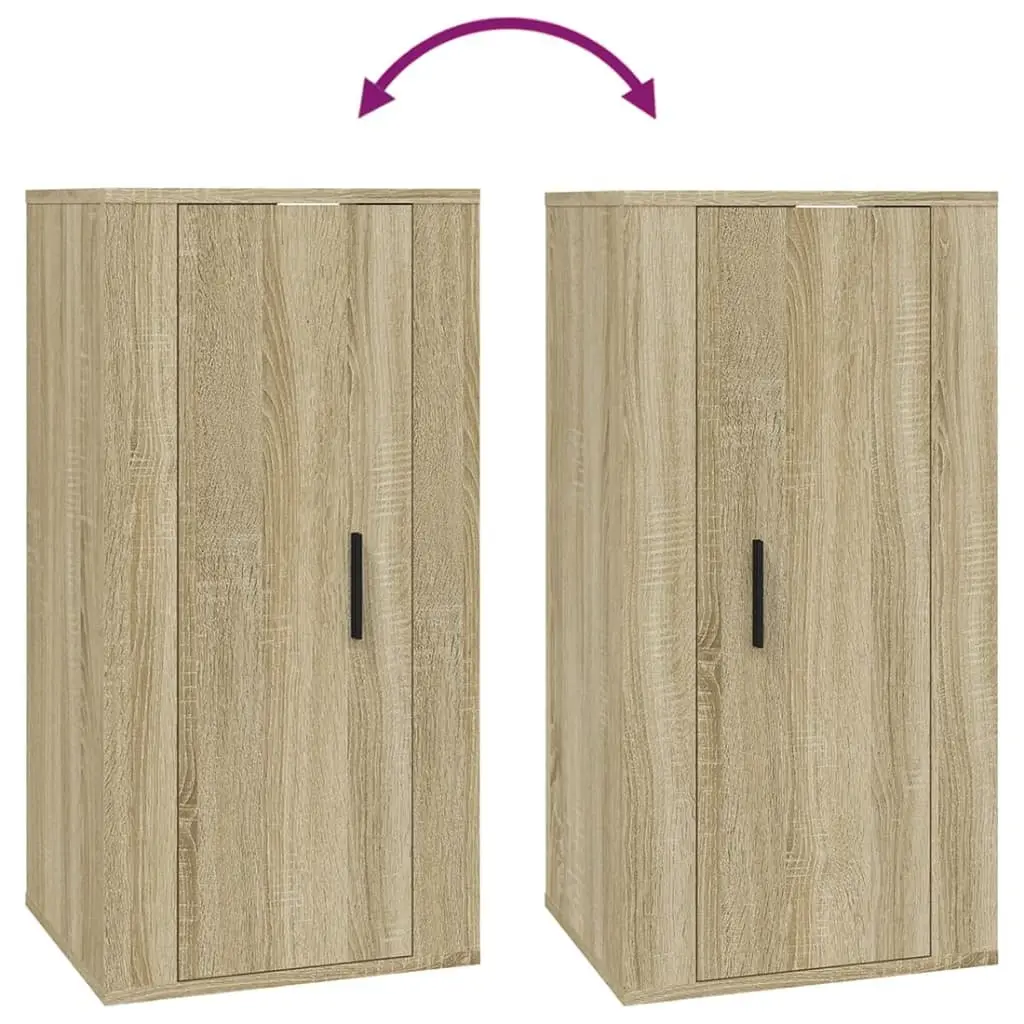 Brown Wall-Mounted TV Cabinet Storage Unit