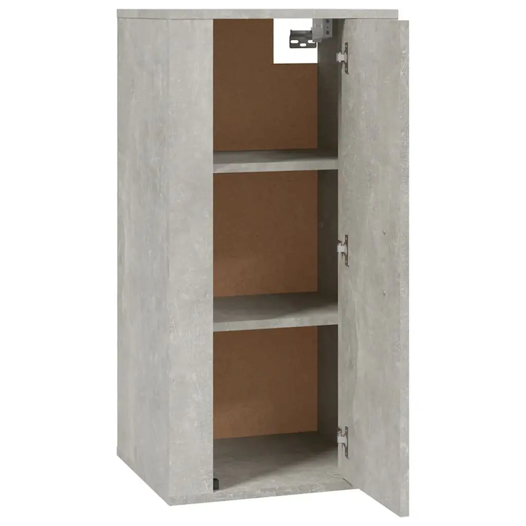 Grey Wall Mounted TV Cabinet with 3 Compartments