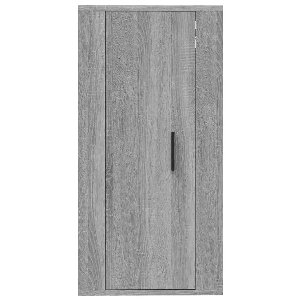 Grey Wall Mounted TV Cabinet with 3 Storage Compartments