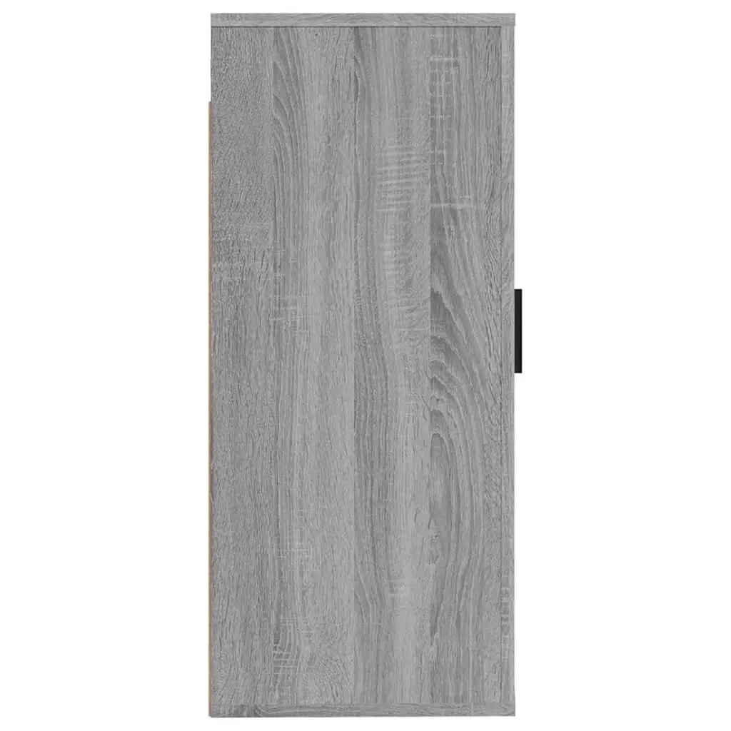 Grey Wall Mounted TV Cabinet with 3 Storage Compartments