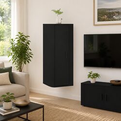 Black Wall Mounted TV Cabinet 40x34.5x100 cm