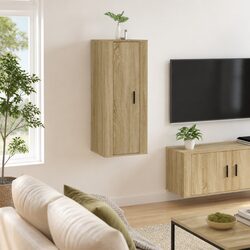 Sturdy Wall Mounted TV Cabinet with Storage Compartments