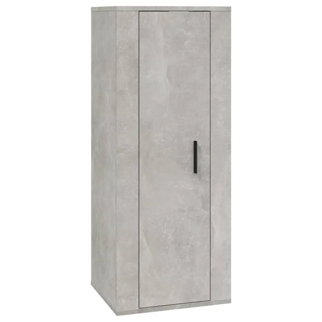 Wall Mounted TV Cabinet Engineered Wood 40x34.5x100cm Concrete Grey Media Storage Unit 3 Compartment