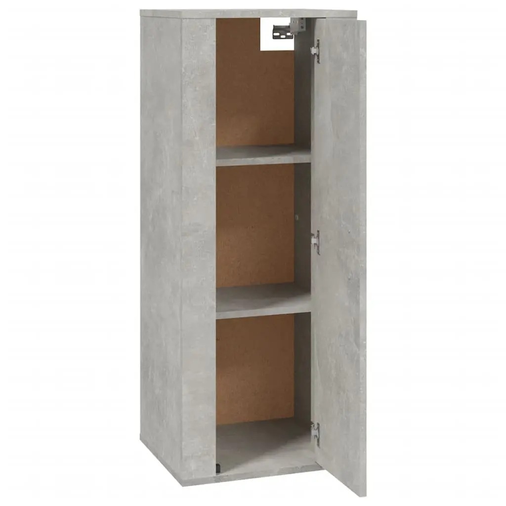 Wall Mounted TV Cabinet Engineered Wood 40x34.5x100cm Concrete Grey Media Storage Unit 3 Compartment