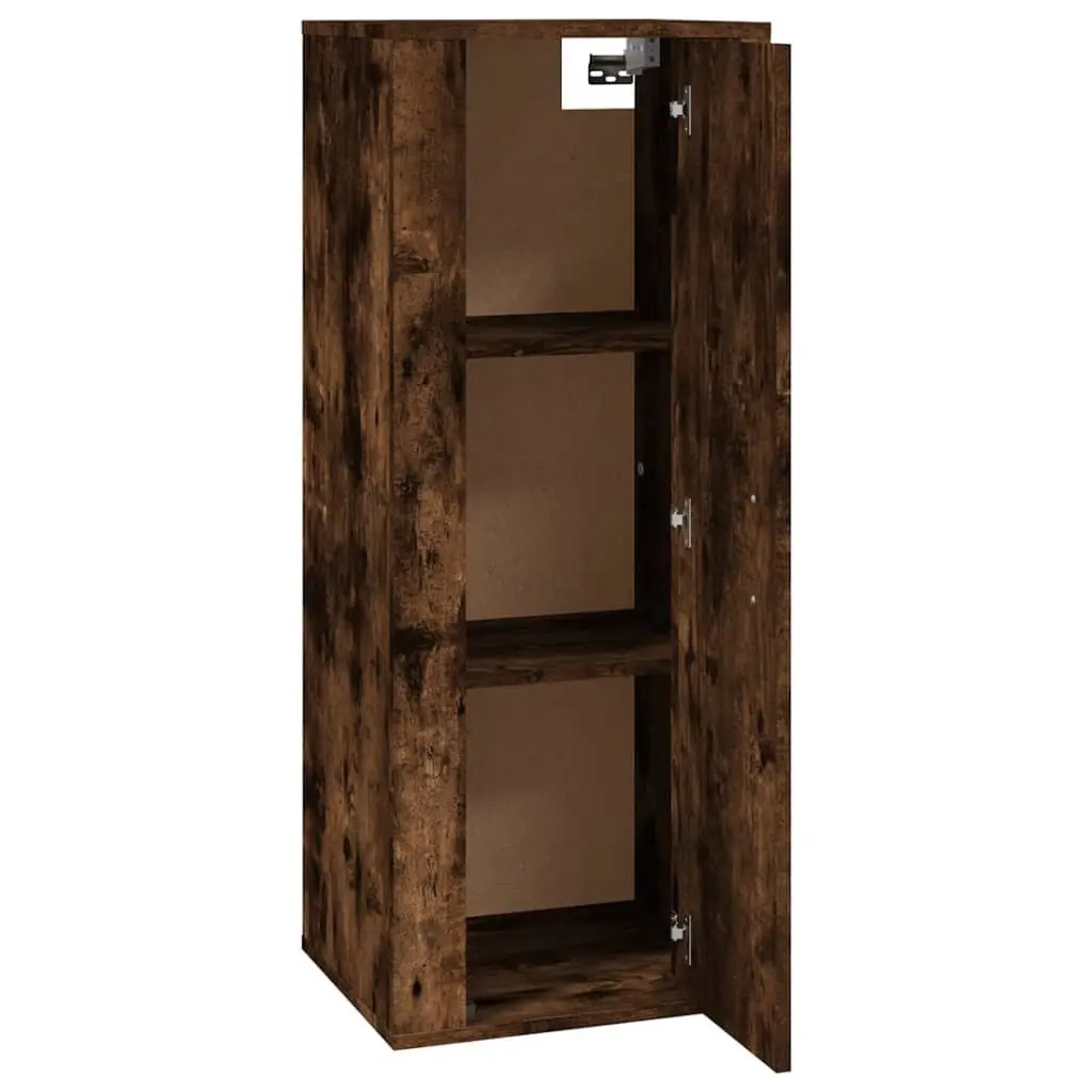 Wall Mounted TV Cabinet in Brown Engineered Wood