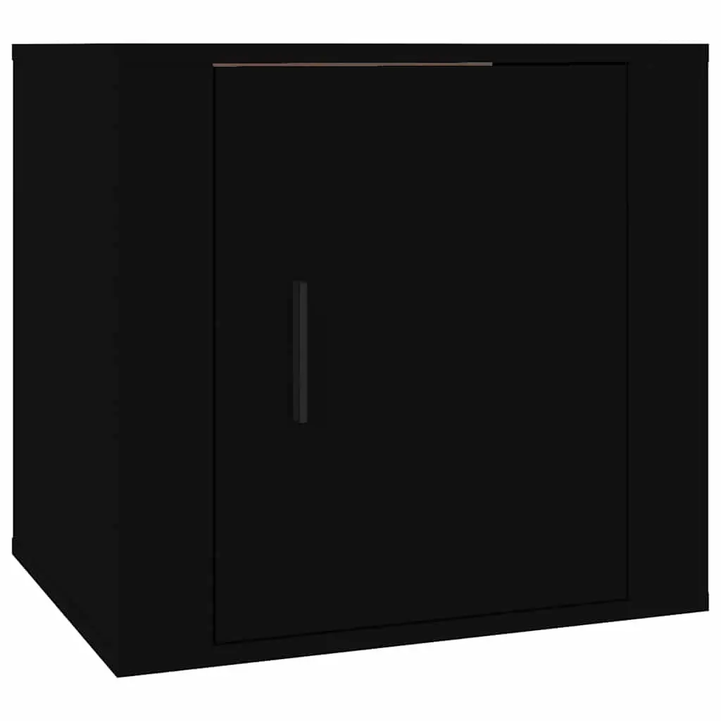 Bedside Cabinets 2 pcs Black Storage Nightstand Side Table Bedroom Furniture