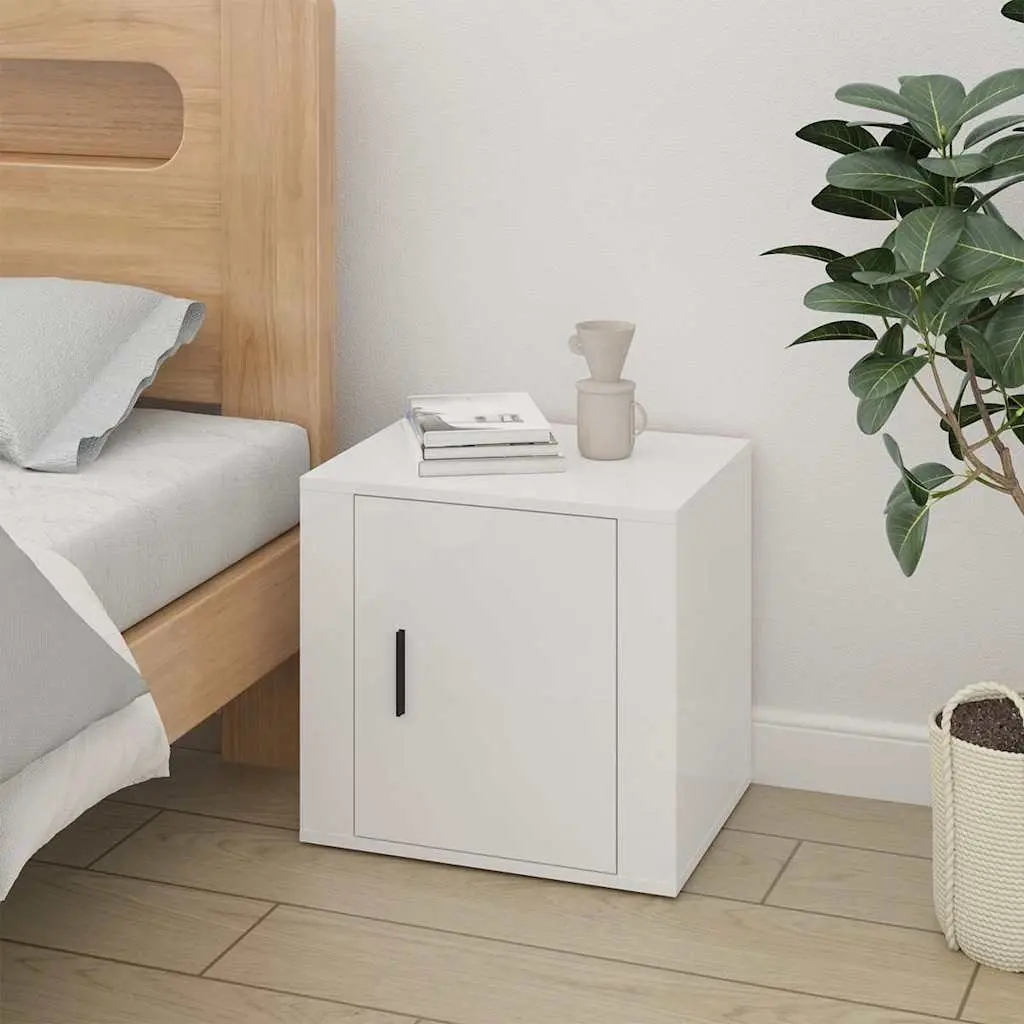 Bedside Cabinets 2 pcs White Storage Nightstand Bedroom Furniture Set Organiser
