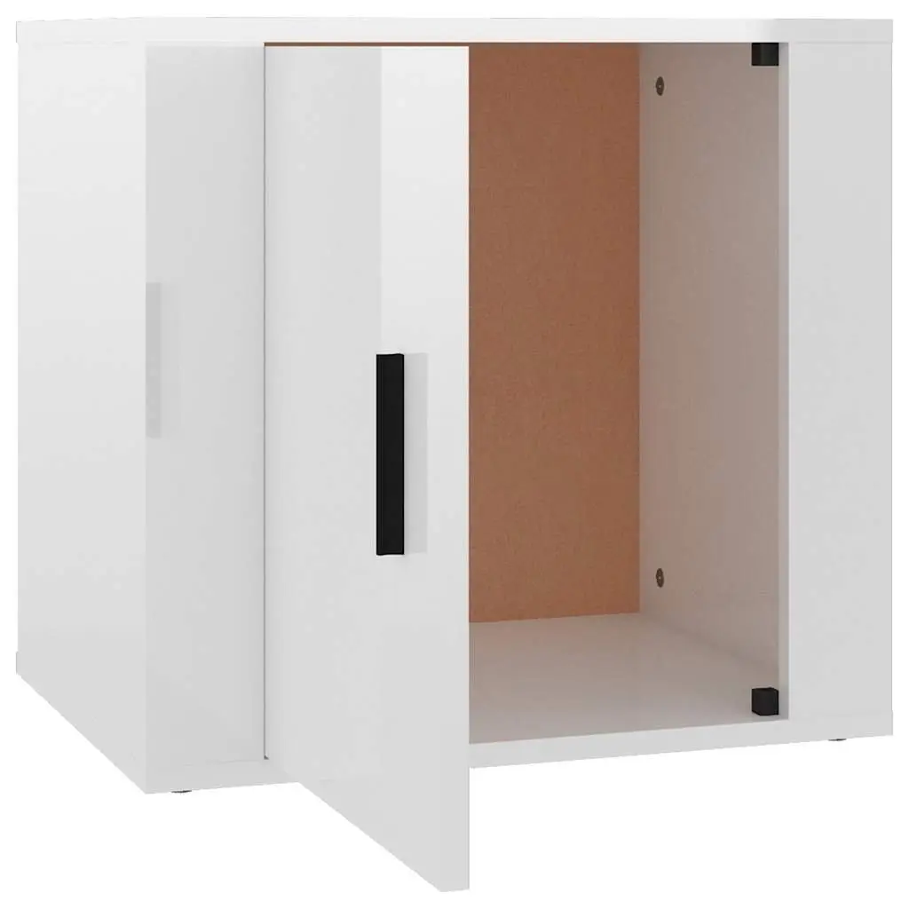 Bedside Cabinets 2 pcs White Storage Nightstand Bedroom Furniture Set Organiser