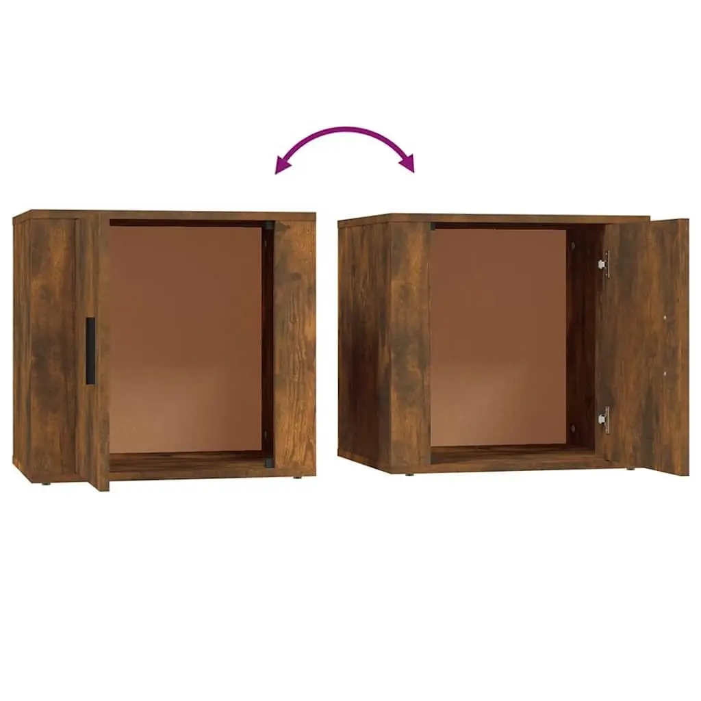 Bedside Cabinets Engineered Wood 50 x 39 x 47 cm Brown 2 Pieces