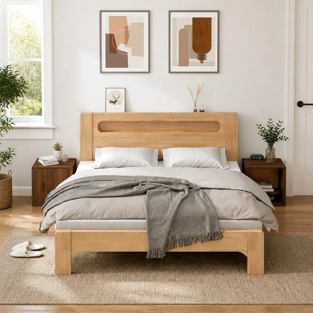 Bedside Cabinets Engineered Wood 50 x 39 x 47 cm Brown Oak 2 Piece