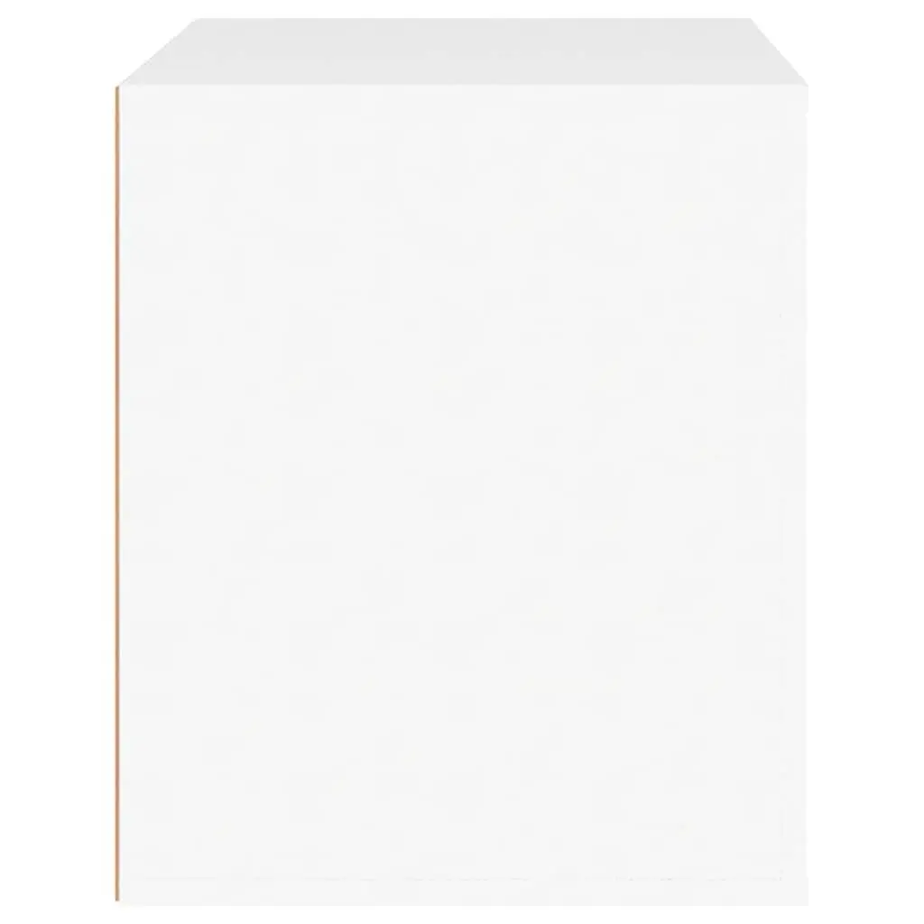 Bedside Table Engineered Wood White Compact Storage Nightstand