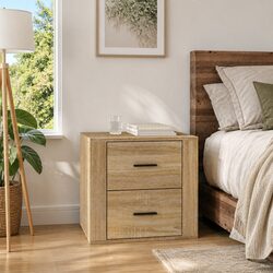 Elegant Brown Wooden Nightstand for Storage