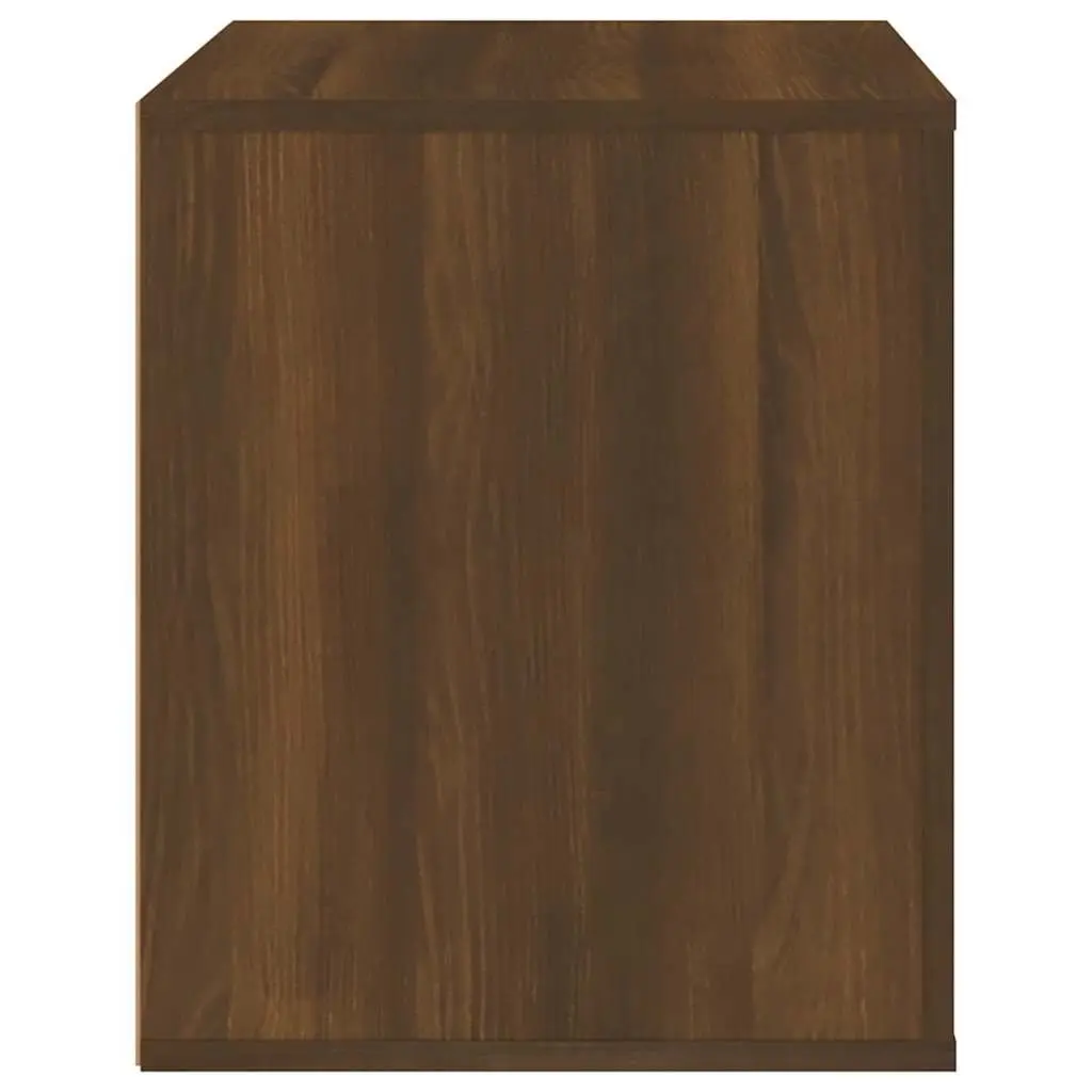 Brown Oak Nightstand with Ample Storage