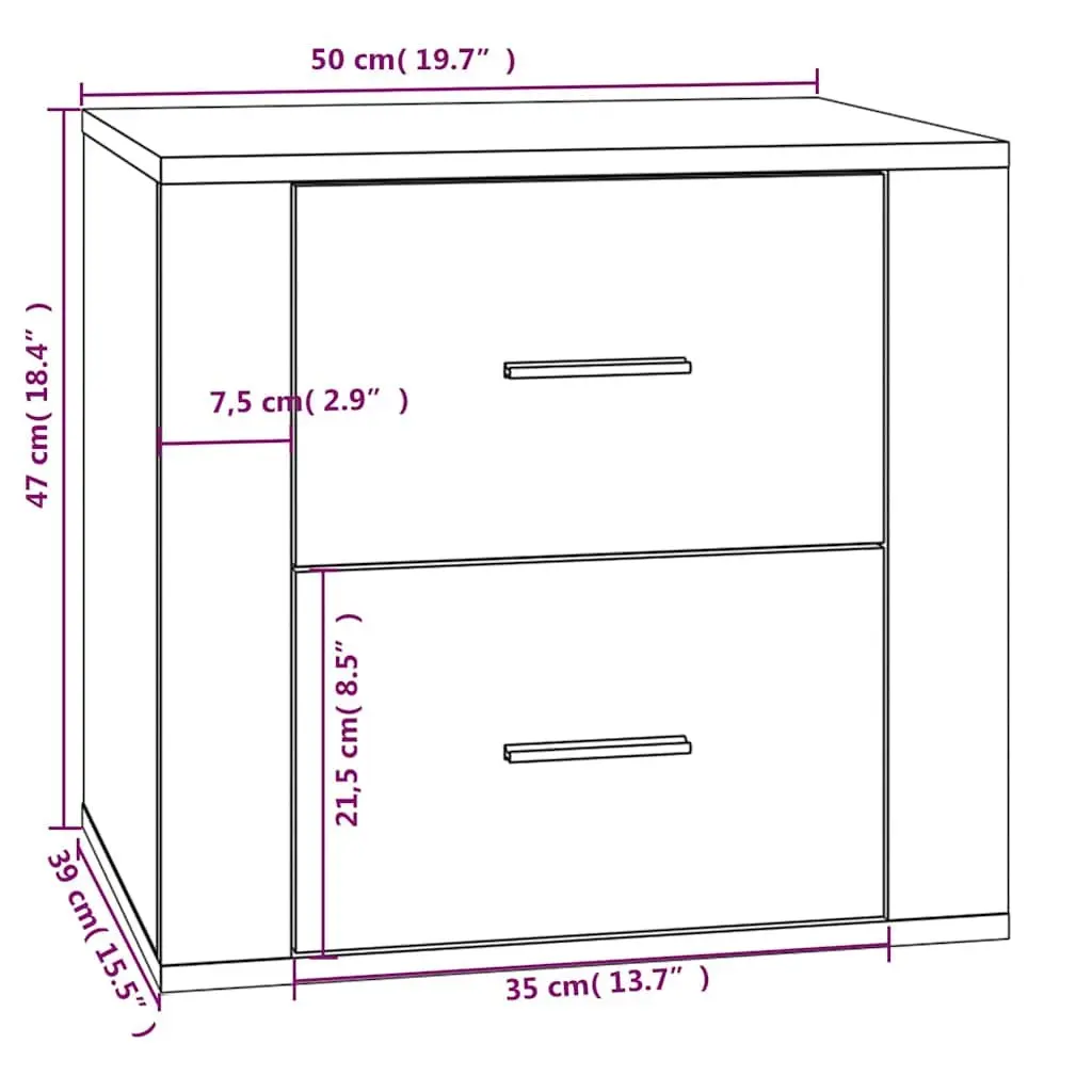 Brown Oak Nightstand with Ample Storage
