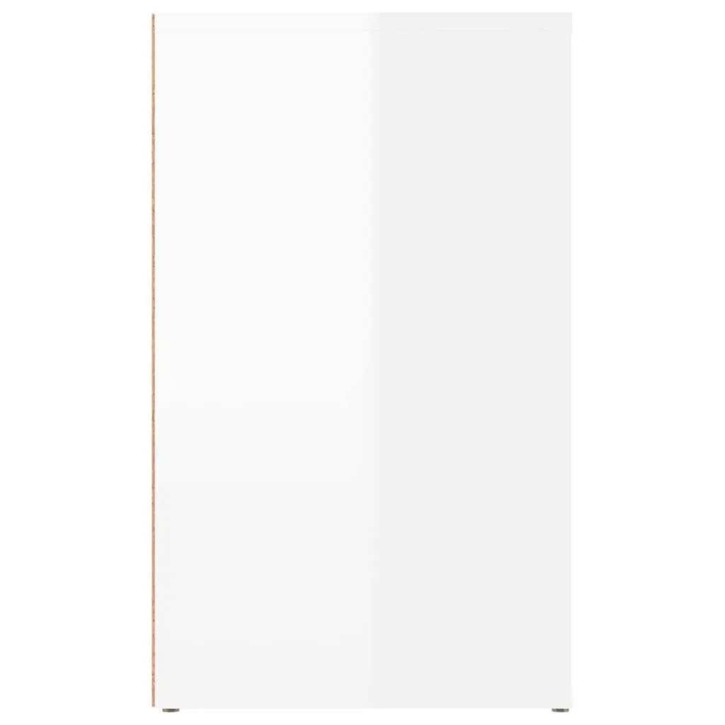 High Gloss White 3 Drawer Bedside Cabinet 50x36x60cm