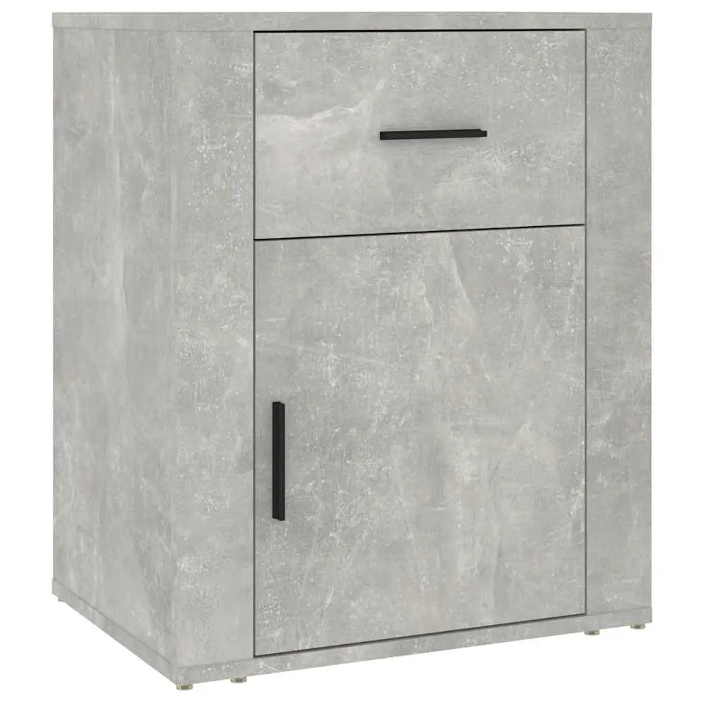 Grey Nightstand with Sturdy Construction