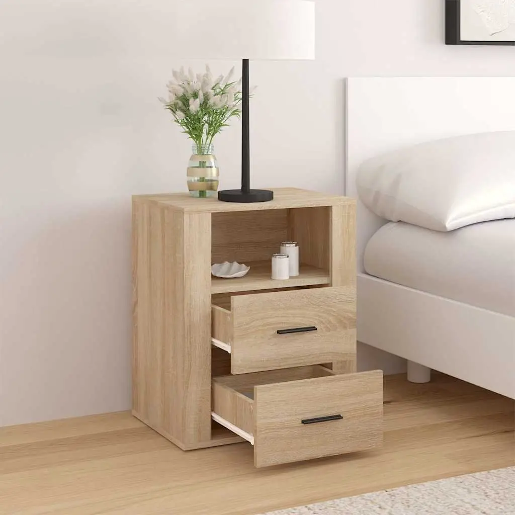 Bedside Cabinet Engineered Wood 50x36x60cm Brown