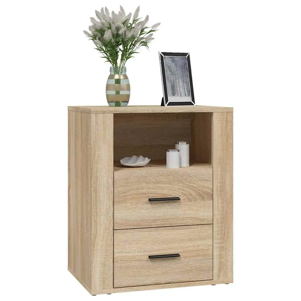 Bedside Cabinet Engineered Wood 50x36x60cm Brown