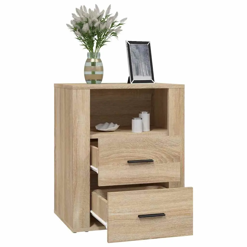 Bedside Cabinet Engineered Wood 50x36x60cm Brown