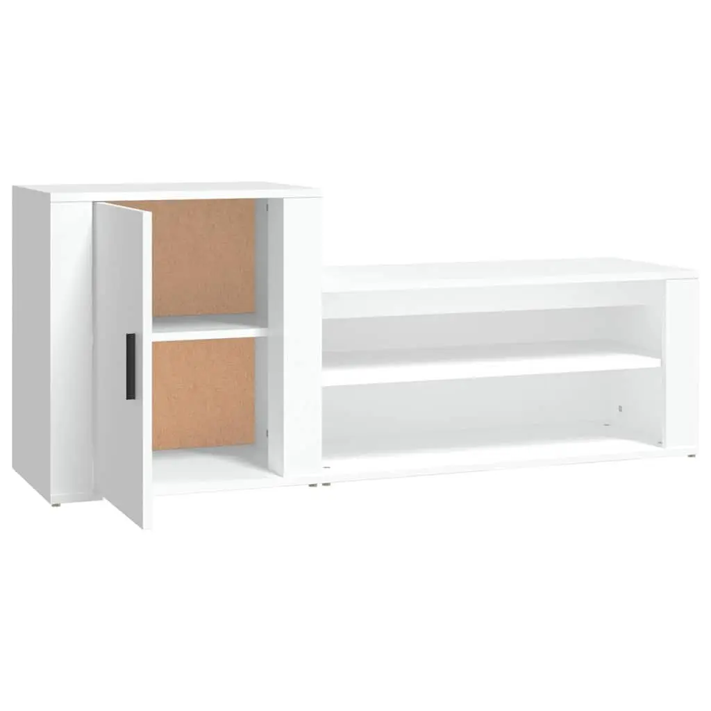 White Shoe Cabinet with 2 Compartments