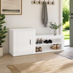 High Gloss White Shoe Cabinet for Organized Storage