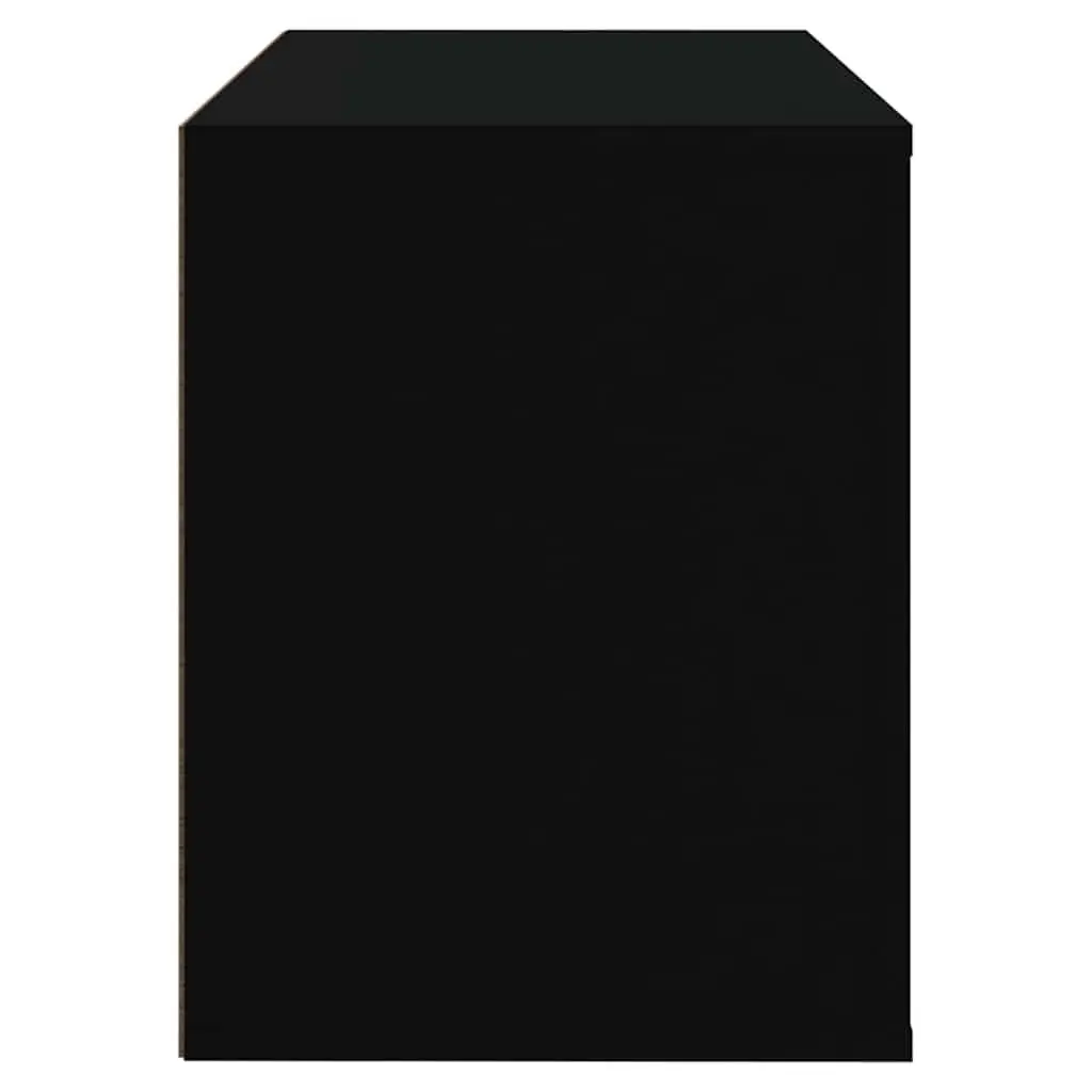 Shoe Cabinet Engineered Wood 80 x 35 x 45 cm Black