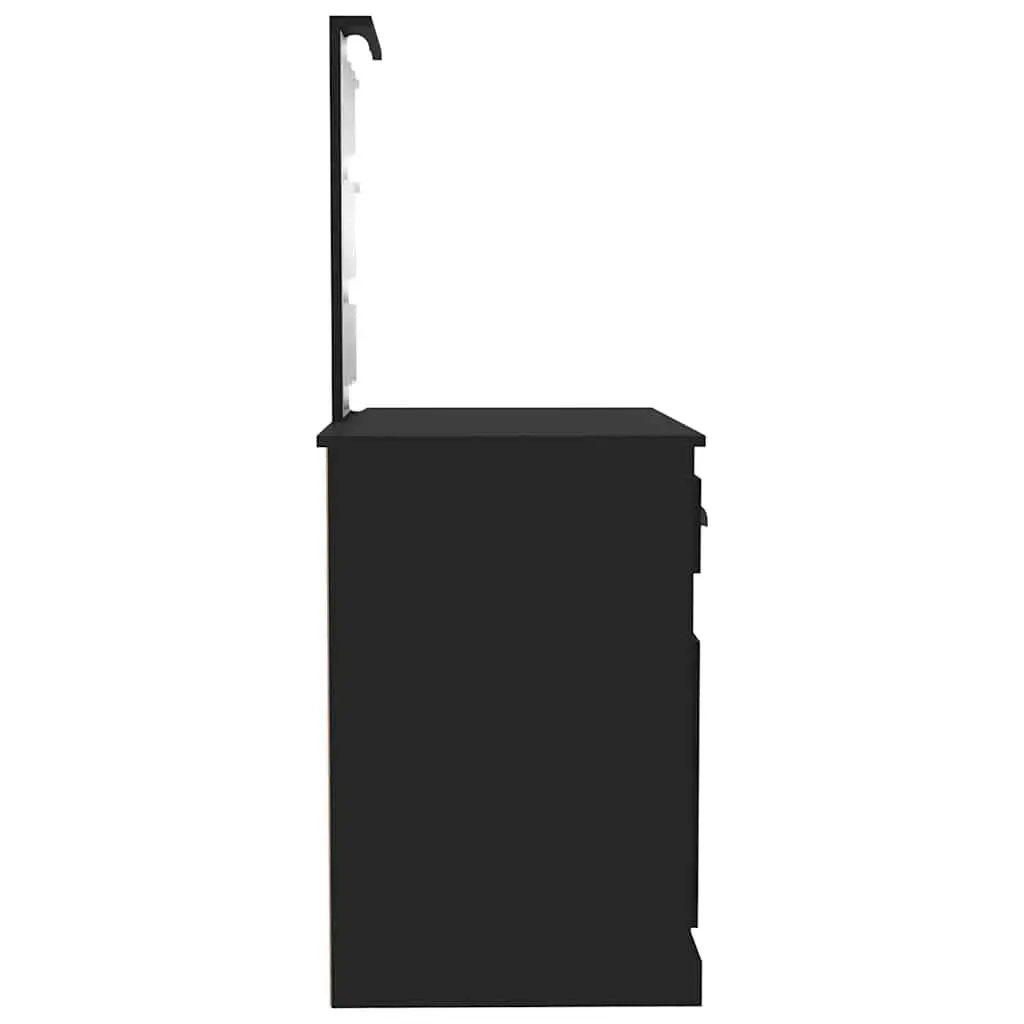Black Dressing Table with LED Mirror