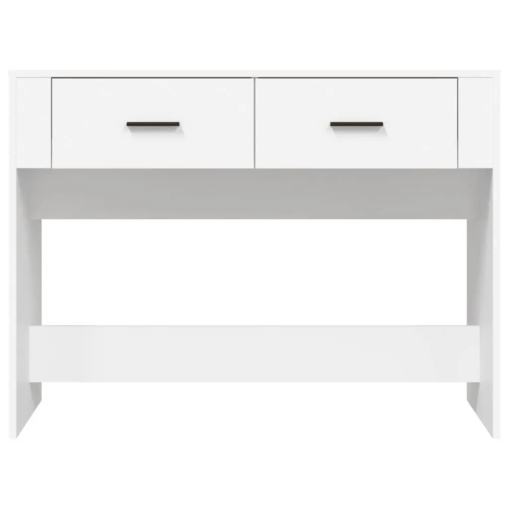 White Console Table 100x39x75 cm Engineered Wood