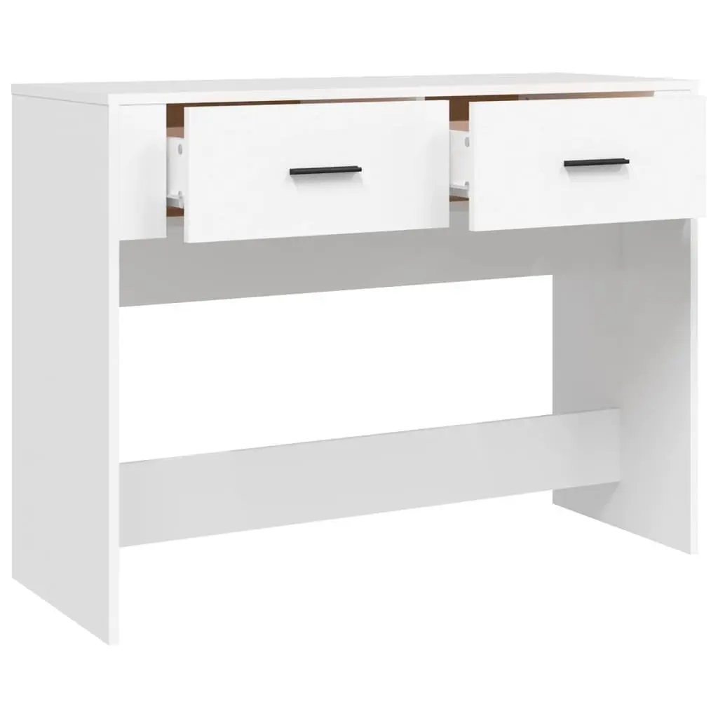 White Console Table 100x39x75 cm Engineered Wood