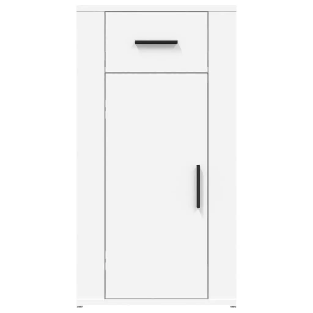 Desk Cabinet Engineered Wood 40W x 49D x 75H cm White Storage Organizer